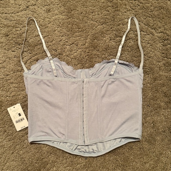 NWT Baby Blue Bustier Top Size Large - Picture 2 of 8